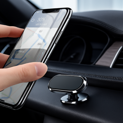 support téléphone magnétique voiture accessible coup d'œil