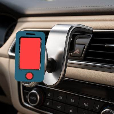 support téléphone voiture magnétique accessible coup d'œil