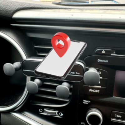 support telephone voiture grille aération design moderne